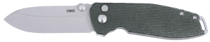 CRKT 2495GR SQUID XM 2.95″ Folding Plain Stonewashed D2 Steel Blade  Green Micarta Handle