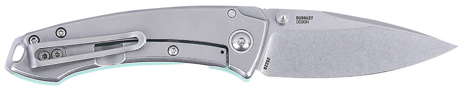 CRKT 2522B Tuna EDC Compact 2.73" Folding Plain Stonewashed 14C28N Steel Blade G10/SS Handle - Image 2
