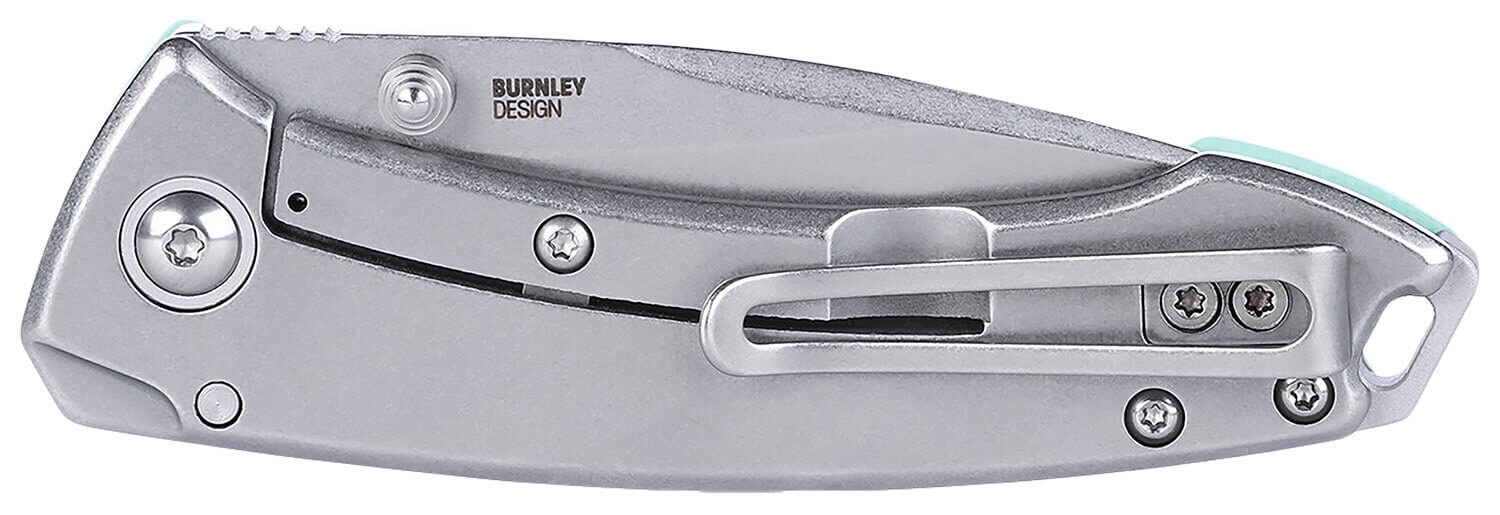 CRKT 2522B Tuna EDC Compact 2.73" Folding Plain Stonewashed 14C28N Steel Blade G10/SS Handle - Image 3