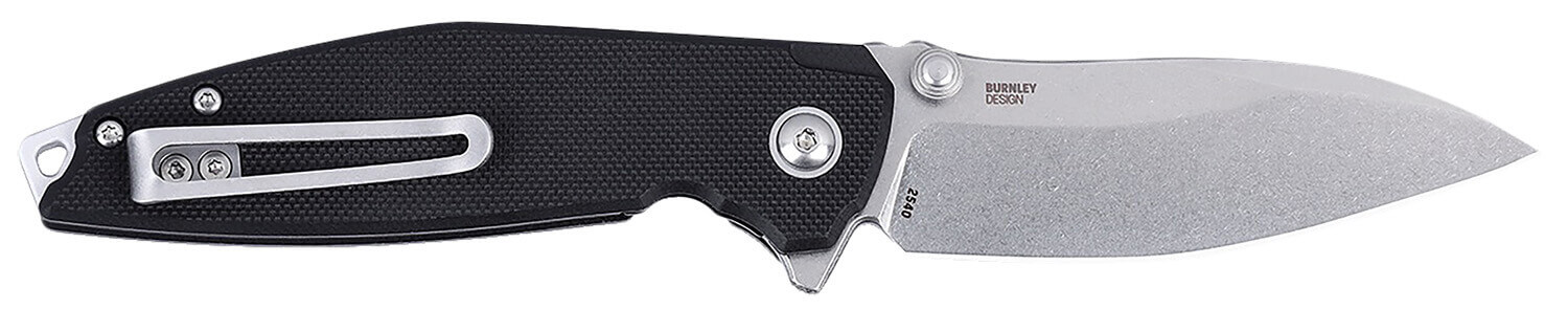 CRKT 2540 IBISD EDC 3.09" Folding Plain Stonewashed D2 Steel Blade Black G10 Handle - Image 2