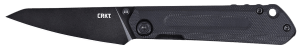 CRKT 2670 Straight  EDC Compact 2.60″ Folding Wharncliffe Plain Black Oxide D2 Steel Blade  Black G10 Handle
