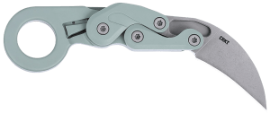 CRKT 4041GR Provoke  2.41″ Folding Karambit Plain Satin D2 Steel Blade  Gray Cerakote Aluminum Handle