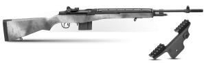 Springfield Armory  M1A Standard Issue Gear Up Pkg 308 Win/7.62x51mm 10+1 22″ Black Carbon Steel Barrel  Black Parkerized Stainless Steel Receiver  Fixed Synthetic Stock