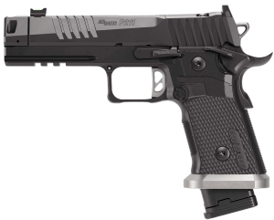 Sig Sauer 211F9GTO10 P211 GTO Full Size 9mm Luger 10+1 4.40″ Black Bull Barrel w/MACH3D Compensator  Black Nitron Stainless Steel Optic Ready/Serrated Slide  Black Nitron Stainless Steel Frame w/Picatinny Rail  G10 Grip Panels Grip