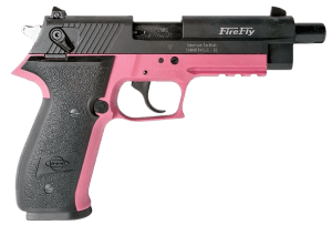 GSG GERG2213TFFPA FireFly 22 LR 13+1 4.90ā³ Black Threaded Barrel Aluminum Serrated Slide Pink Aluminum Frame w/Picatinny Rail Textured Grip GSG GERG2213TFFPA FireFly 22 LR 13+1 4.90ā³ Black Threaded Barrel Aluminum Serrated Slide Pink Aluminum Frame w/Picatinny Rail Textured Grip