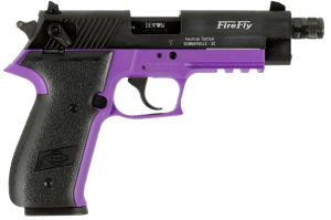 GSG GERG2213TFFLA FireFly 22 LR 13+1 4.90ā³ Black Threaded Barrel Aluminum Serrated Slide Purple Aluminum Frame w/Picatinny Rail Textured Grip GSG GERG2213TFFLA FireFly 22 LR 13+1 4.90ā³ Black Threaded Barrel Aluminum Serrated Slide Purple Aluminum Frame w/Picatinny Rail Textured Grip