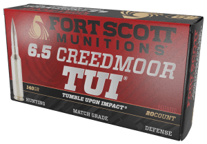 Fort Scott Munitions 65CM-140-SCV2 Tumble Upon Impact (TUI) 6.5Creedmoor 140gr Solid Copper Spun 20 Per Box/10 Case Fort Scott Munitions 65CM-140-SCV2 Tumble Upon Impact (TUI) 6.5Creedmoor 140gr Solid Copper Spun 20 Per Box/10 Case