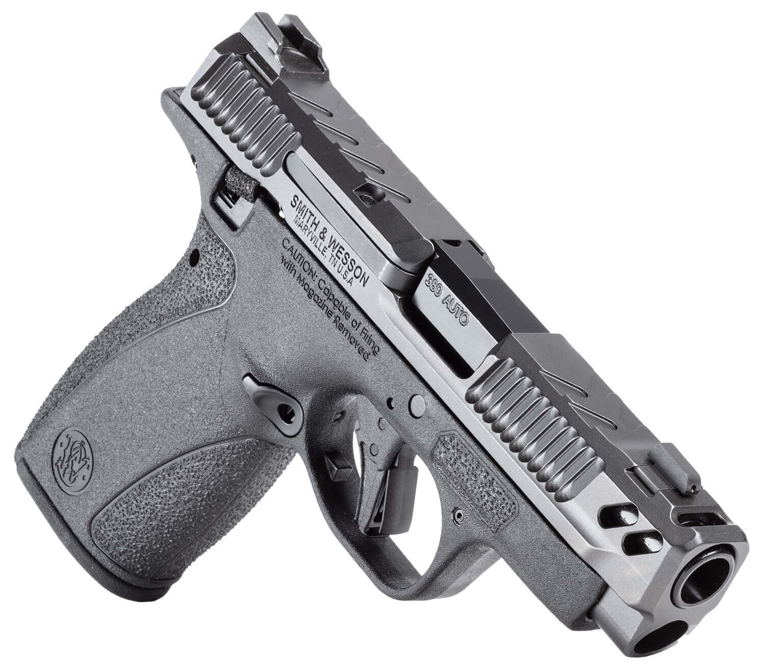 Smith & Wesson 14417 PC Bodyguard 2.0 Carry Comp Micro Frame 380 ACP 12+1 3.10" Black Armornite Ported Barrel Gray Armornite Stainless Steel Serrated Slide Black Polymer Frame Black Textured Grip Manual Thumb Safety - Image 2