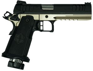 Great Lakes Firearms GL1911DS9FSS Synergy 1911 DS 9mm Luger 20+1 5" Stainless Steel Barrel Black Cerakote Optic Cut/Serrated Slide Galaxy Platinum Cerakote Stainless Steel Frame w/Picatinny Rail Textured Grip RMSc Footprint