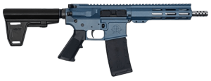 Great Lakes Firearms GL15223SSPBBLU AR-15 223 Wylde 30+1 7.50" Black Nitride Threaded Barrel M-LOK Handguard Blue Titanium Cerakote Aluminum Receiver w/Picatinny Rail Black Polymer Pistol Brace Mil-Spec Grip Right Hand