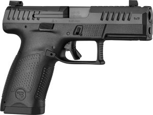 CZ-USA 91578 P-10 C Compact Frame 9mm Luger 15+1 4" Black Nitride Integral Compensator Barrel Black Nitride Steel Optic Ready/Ported/Serrated Slide Black Polymer Frame w/Accessory Rail Textured Grip Ambidextrous