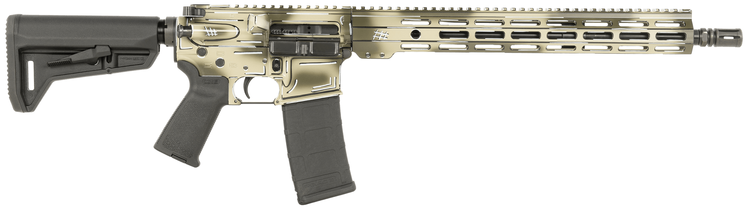 Shark Coast Tactical SCC01891AOD Anime-15 5.56 NATO 30+1 16" Black Nitride Threaded Barrel OD Green Cerakote Aluminum Receiver w/Picatinny Rail M-LOK Handguard Magpul SL-K Black Polymer Stock Black Polymer Grip Right Hand