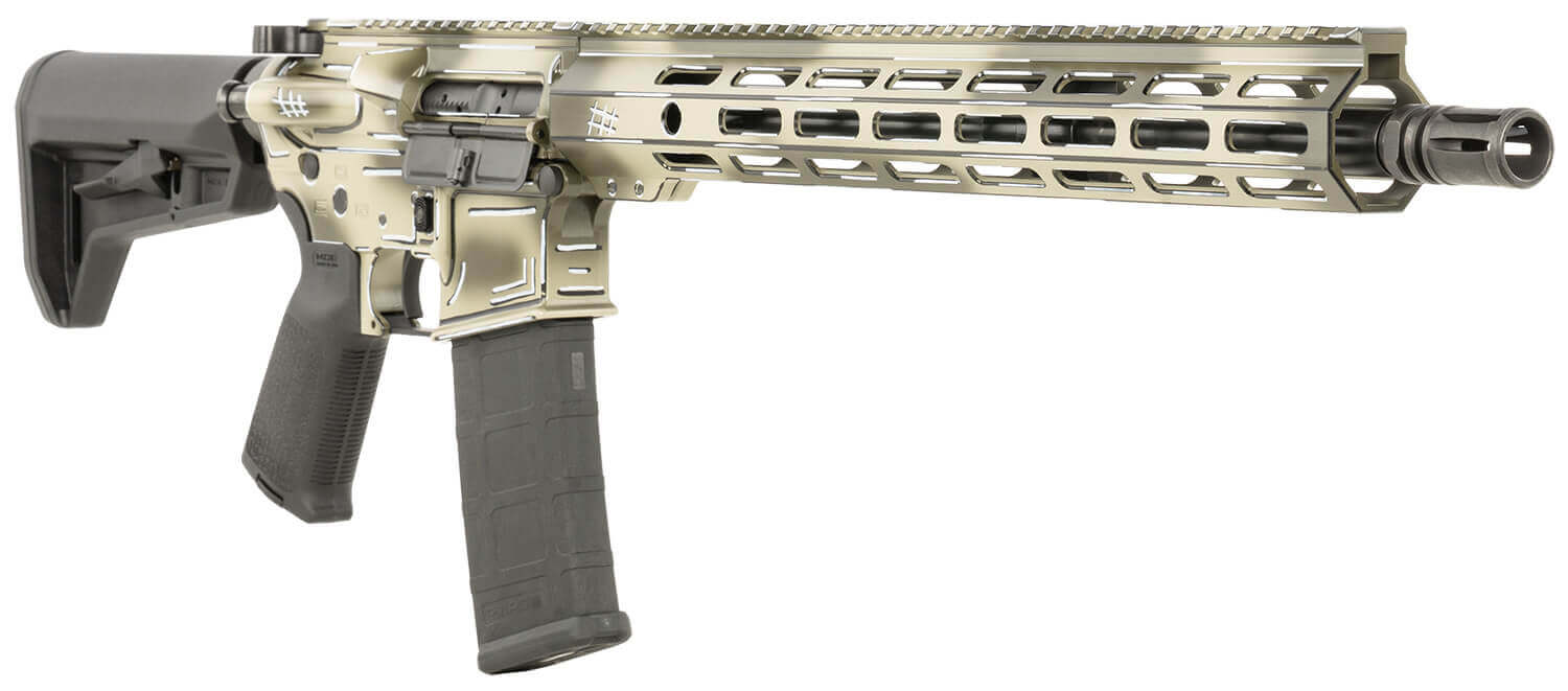 Shark Coast Tactical SCC01891AOD Anime-15 5.56 NATO 30+1 16" Black Nitride Threaded Barrel OD Green Cerakote Aluminum Receiver w/Picatinny Rail M-LOK Handguard Magpul SL-K Black Polymer Stock Black Polymer Grip Right Hand - Image 3