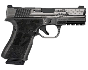 Black Rain Ordnance FLTRUMPGMGB Frontline Trump Custom 9mm Luger 15+1 4ā³ Black Barrel Gun Metal Grey Battleworn Stainless Steel Optic Ready/Serrated Slide w/Stars & TRUMP Gun Metal Grey Polymer Frame w/Picatinny Rail Polymer Grips with 45 47 Black Rain Ordnance FLTRUMPGMGB Frontline Trump Custom 9mm Luger 15+1 4ā³ Black Barrel Gun Metal Grey Battleworn Stainless Steel Optic Ready/Serrated Slide w/Stars & TRUMP Gun Metal Grey Polymer Frame w/Picatinny Rail Polymer Grips with 45 47