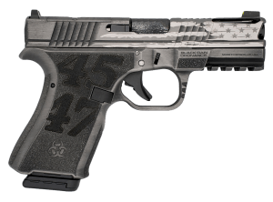 Black Rain Ordnance FLPTRUMPGMGB Frontline+ Trump Custom 9mm Luger 15+1 4ā³ Black Barrel Gun Metal Grey Battleworn Stainless Steel Optic Ready/Ported/Serrated Slide w/Stars & TRUMP Gun Metal Grey Polymer Frame w/Picatinny Rail Polymer Grips with 45 47 Black Rain Ordnance FLPTRUMPGMGB Frontline+ Trump Custom 9mm Luger 15+1 4ā³ Black Barrel Gun Metal Grey Battleworn Stainless Steel Optic Ready/Ported/Serrated Slide w/Stars & TRUMP Gun Metal Grey Polymer Frame w/Picatinny Rail Polymer Grips with 45 47