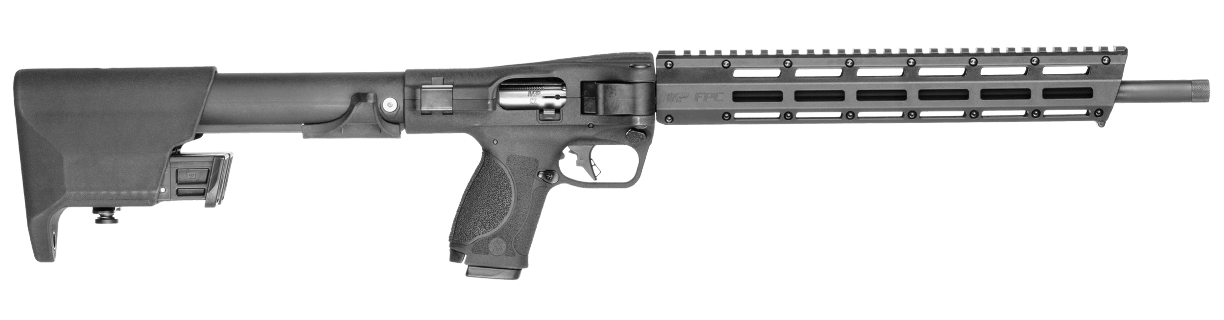 Smith & Wesson 14172 M&P FPC Folding 22 LR 10+1 16.25" Black Threaded Barrel Black Polymer Receiver w/Picatinny Rail M-LOK Handguard Black Fixed Polymer Stock Interchangeable Backstrap Grip