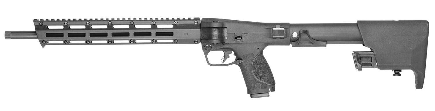 Smith & Wesson 14172 M&P FPC Folding 22 LR 10+1 16.25" Black Threaded Barrel Black Polymer Receiver w/Picatinny Rail M-LOK Handguard Black Fixed Polymer Stock Interchangeable Backstrap Grip - Image 2