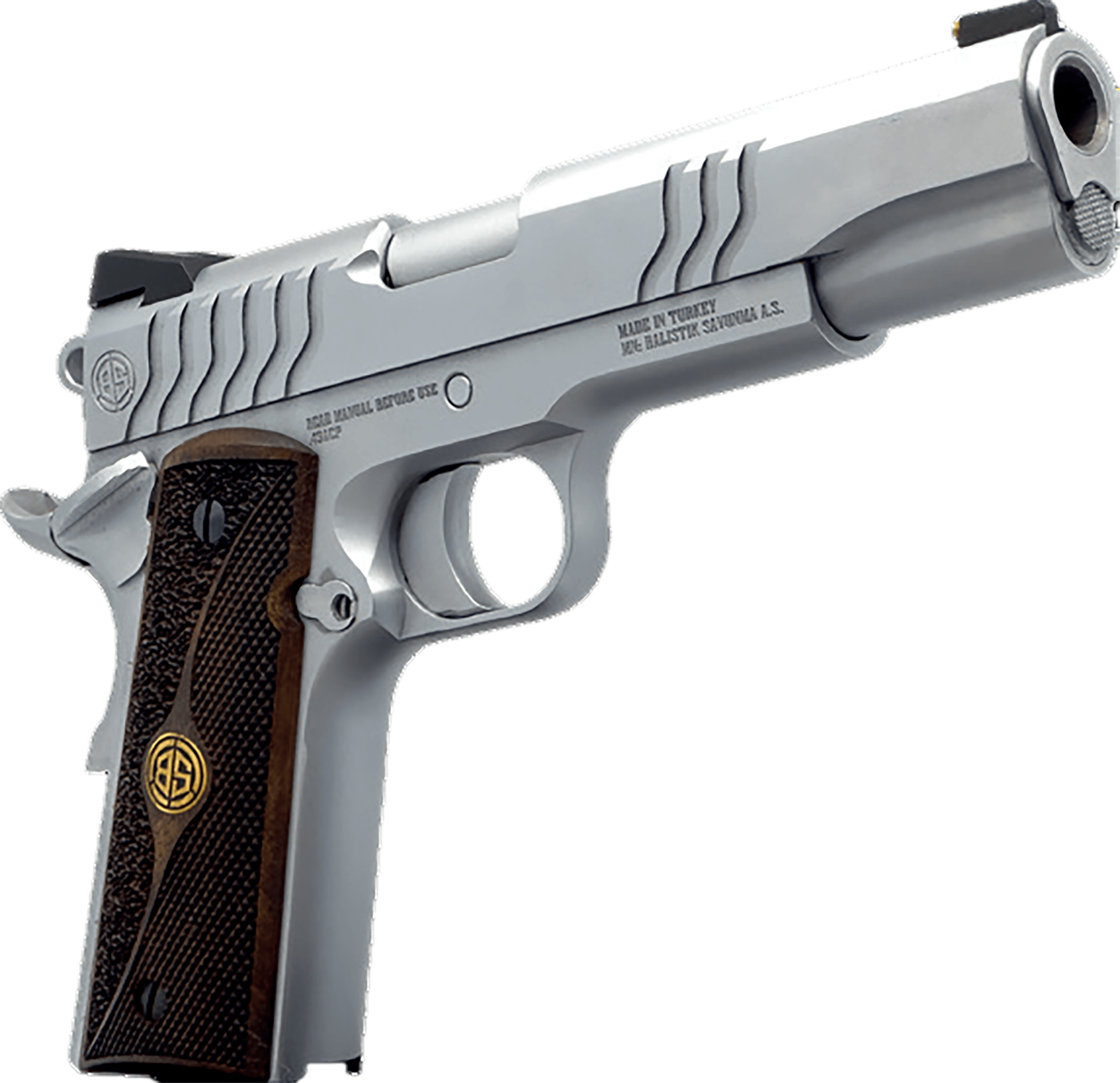 Dickinson LLC DKSN9S 1911 Adam S Commander Frame SAO 9mm Luger 4.25″ Stainless Button Rifled Barrel Stainless Steel S Serrations Slide Stainless Steel Frame Wood Grip Dickinson LLC DKSN9S 1911 Adam S Commander Frame SAO 9mm Luger 4.25″ Stainless Button Rifled Barrel Stainless Steel S Serrations Slide Stainless Steel Frame Wood Grip