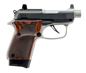 Beretta USA J30X32R8M1 30X Get Home Bag Micro-Compact Frame 32 ACP 8+1 2.90″ Inox Barrel  Black Carbon Steel Serrated Slide  Inox Aluminum Frame  Textured Wood Grip