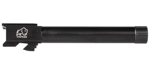 Tapco TAP22018  Threaded Barrel 9mm Fits Glock 22 Gen3-4 Drop In Black Nitride Stainless Steel