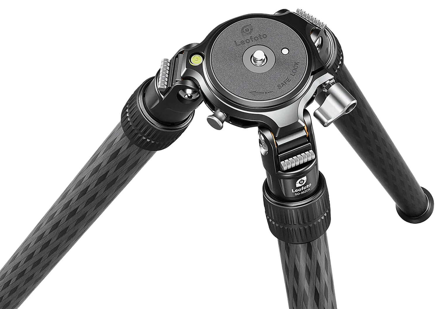 Leofoto Usa SO-362CX Inverted 2 Section Carbon Fiber Tripod Tripod 5.43"-64.49" High Black Aluminum - Image 2