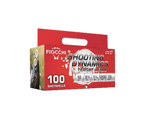 Fiocchi 12SDB187 Shooting Dynamics  12Gauge 2.75″ 1 1/8oz 7.5Shot 100 Per Box/2 Case