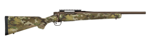 Mossberg 28275 Patriot  Compact 22-250 Rem 5+1 18″ Patriot Brown Cerakote Threaded Bull Barrel  Patriot Brown Cerakote Steel Receiver w/Picatinny Rail  MultiCam Fixed Synthetic Stock