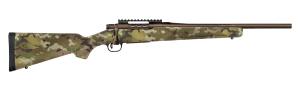 Mossberg 28276 Patriot  Compact 308 Win 5+1 18″ Patriot Brown Cerakote Threaded Bull Barrel  Patriot Brown Cerakote Steel Receiver w/Picatinny Rail  MultiCam Fixed Synthetic Stock