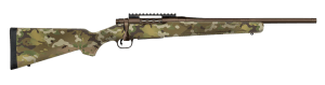 Mossberg 28278 Patriot  Compact 6.5 Creedmoor 4+1 18″ Patriot Brown Cerakote Threaded Bull Barrel  Patriot Brown Cerakote Steel Receiver w/Picatinny Rail  MultiCam Fixed Synthetic Stock