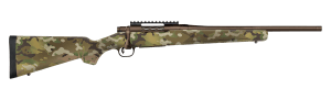 Mossberg 28279 Patriot  Compact 450 Bushmaster 4+1 18″ Patriot Brown Cerakote Threaded Bull Barrel  Patriot Brown Cerakote Steel Receiver w/Picatinny Rail  MultiCam Fixed Synthetic Stock