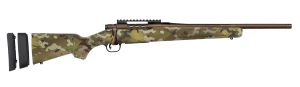 Mossberg 28281 Patriot Super Bantam Youth 350 Legend 4+1 18″ Patriot Brown Cerakote Threaded Bull Barrel  Patriot Brown Cerakote Steel Receiver w/Picatinny Rail  MultiCam Fixed Synthetic Stock