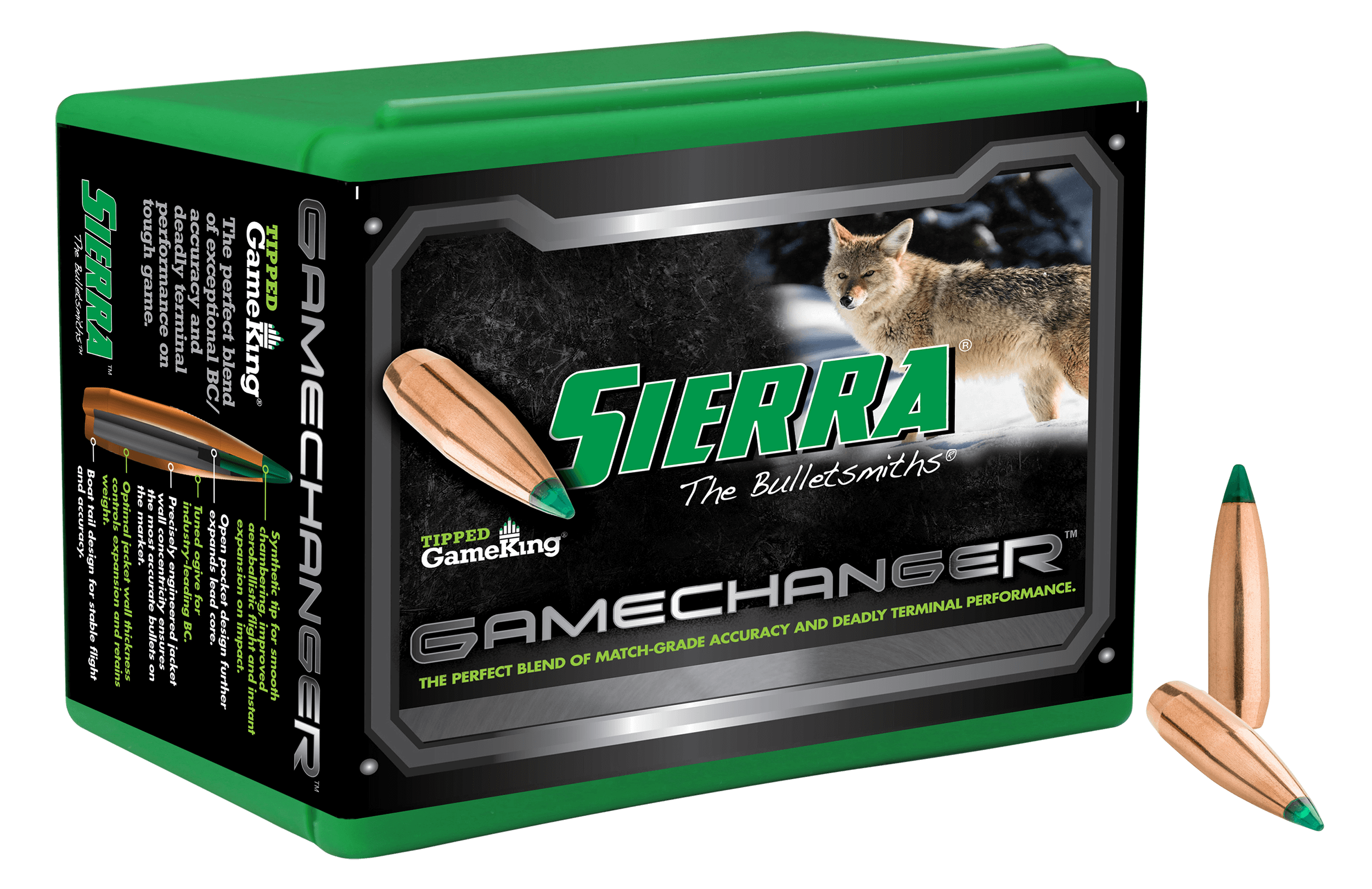 Sierra 4062 Tipped GameKing 22Cal 64gr Tipped GameKing 100/Box Sierra 4062 Tipped GameKing 22Cal 64gr Tipped GameKing 100/Box