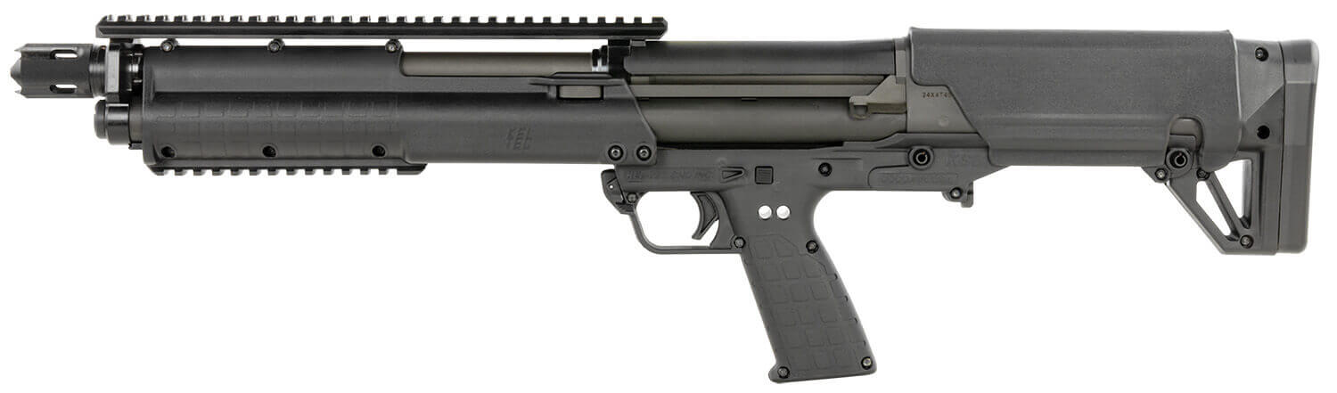 Kel-Tec KSGBLKD KSG Defender Bullpup Frame 12 Gauge Pump 3" 7+1 18.50" Black Steel Barrel Black Picatinny Rail Aluminum Receiver Black Adj Cheek Riser Polymer Stock Black Magpul Vertical Grip - Image 3