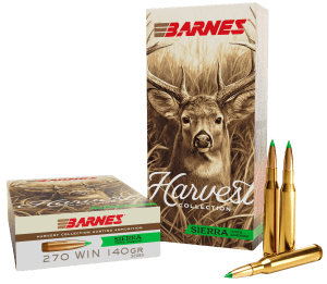 Barnes Bullets 32399  Harvest 270Win 140gr Sierra Tipped GameKing 20 Per Box/10 Case