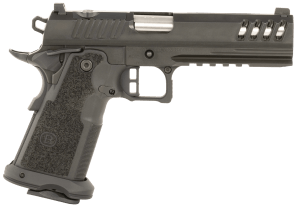 Bersa M2XIO5BBFN M2XI 9mm Luger 22+1 5" Match Grade Bull Barrel QPQ Tenifer Cerakote Lightening Cut/Optic Cut/Serrated Steel Slide & Frame w/Beavertail & Picatinny Rail Black Polymer Grip