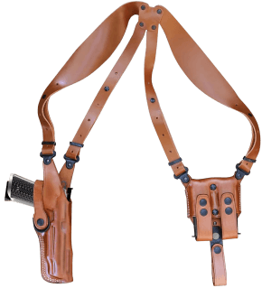 1791 Gunleather NSS2.1CBRVR Optic Ready Shoulder Vertical Brown Fits Glock 17 Right Hand