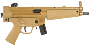 HK 81001079 SP5 RAL8000 9mmx19 10+1 5.83" Black Navy-Style Threaded Barrel Black Steel Slide & Frame Black Polymer Grip