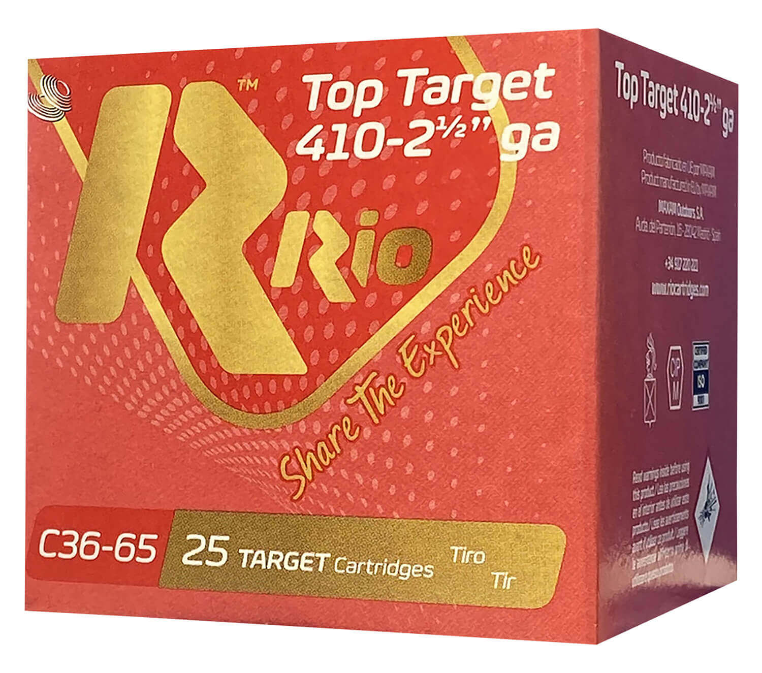 Rio Ammunition RC369 Top Target 410Gauge 2.50" 9Shot 25 Per Box/10 Case - Image 2