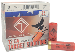 ATI  Target Load  12Gauge 2.75″ 1oz 8Shot 25 Per Box/10 Case