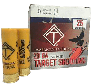 ATI  Target Load  20Gauge 2.75″ 7/8oz 8Shot 25 Per Box/10 Case