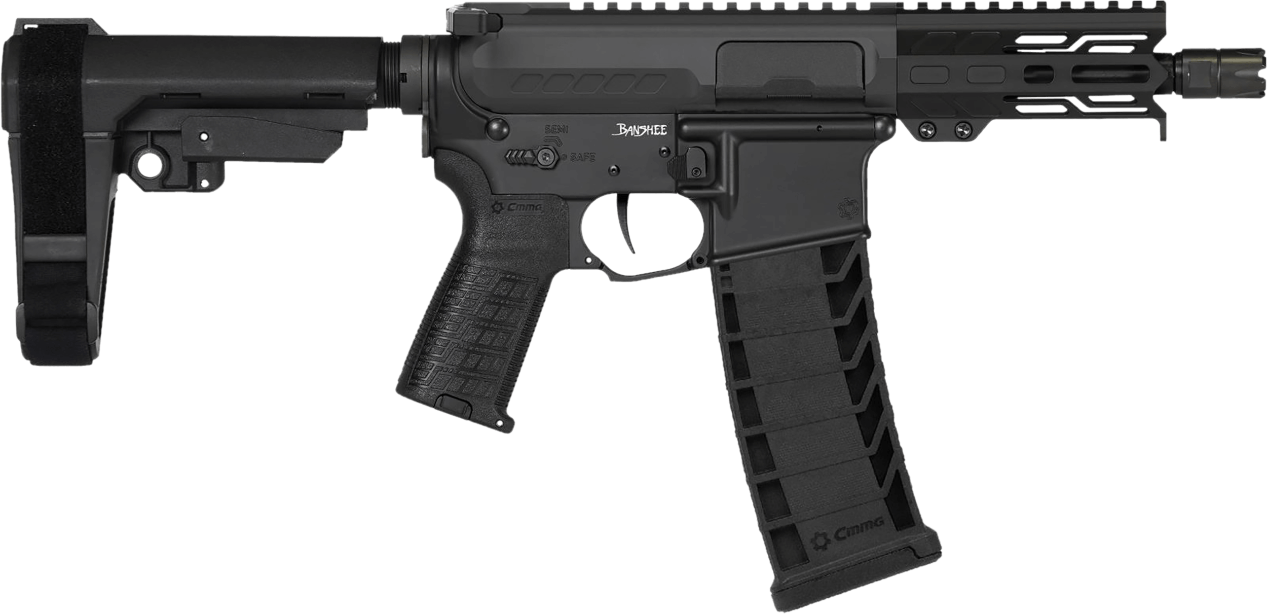 CMMG 94AD90F-AB Banshee MK4 9mm Luger 30+1 5″ Satin Black Cerakote Medium Taper Threaded Barrel EML 4″ M-LOK Handguard Black Armor Cerakote Aluminum Picatinny Rail Receiver Black Polymer 6 Position Stock CMMG Zeroed Grip CMMG 94AD90F-AB Banshee MK4 9mm Luger 30+1 5″ Satin Black Cerakote Medium Taper Threaded Barrel EML 4″ M-LOK Handguard Black Armor Cerakote Aluminum Picatinny Rail Receiver Black Polymer 6 Position Stock CMMG Zeroed Grip