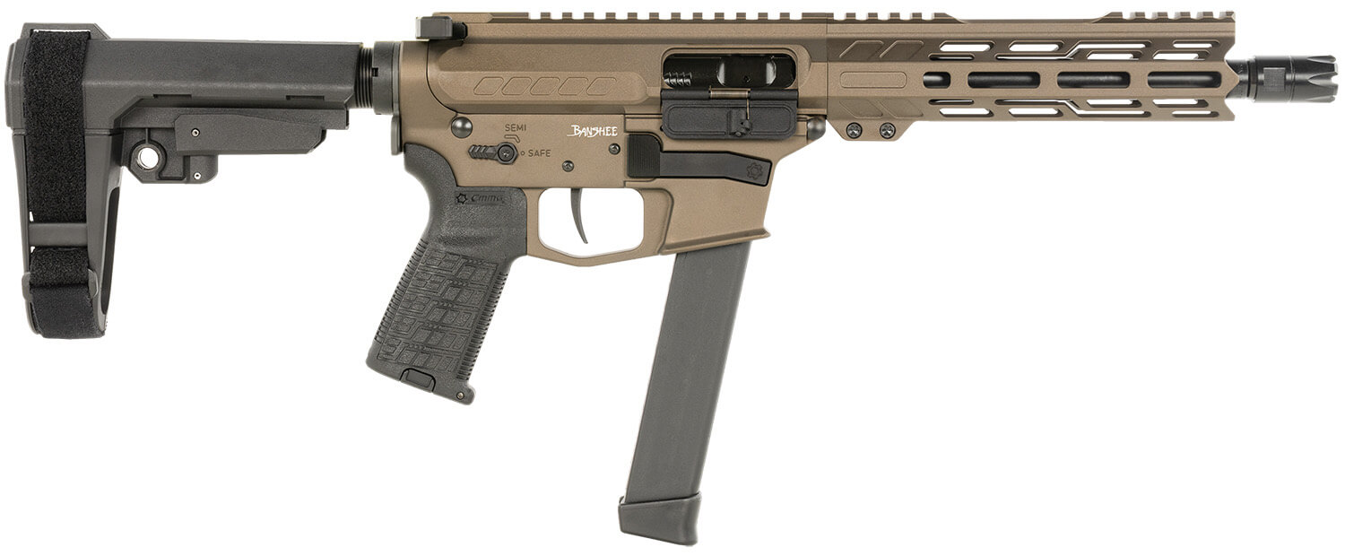 CMMG 99A520F-MB Banshee MKGS 9mm Luger 33+1 8″ Satin Black Cerakote Medium Taper Threaded Barrel EML 7″ M-LOK Handguard Midnight Bronze Cerakote Aluminum Picatinny Rail Receiver Polymer 6 Position Rip Brace CMMG Zeroed Grip CMMG 99A520F-MB Banshee MKGS 9mm Luger 33+1 8″ Satin Black Cerakote Medium Taper Threaded Barrel EML 7″ M-LOK Handguard Midnight Bronze Cerakote Aluminum Picatinny Rail Receiver Polymer 6 Position Rip Brace CMMG Zeroed Grip
