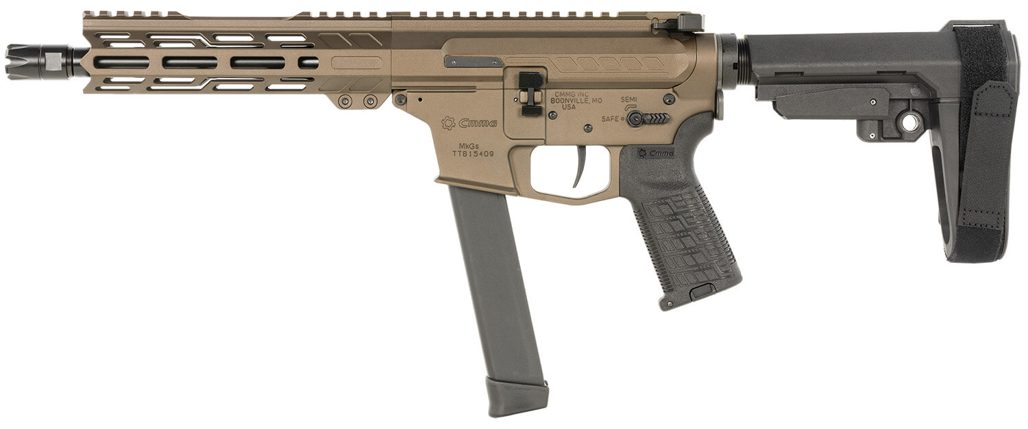 CMMG 99A520F-MB Banshee MKGS 9mm Luger 33+1 8″ Satin Black Cerakote Medium Taper Threaded Barrel EML 7″ M-LOK Handguard Midnight Bronze Cerakote Aluminum Picatinny Rail Receiver Polymer 6 Position Rip Brace CMMG Zeroed Grip CMMG 99A520F-MB Banshee MKGS 9mm Luger 33+1 8″ Satin Black Cerakote Medium Taper Threaded Barrel EML 7″ M-LOK Handguard Midnight Bronze Cerakote Aluminum Picatinny Rail Receiver Polymer 6 Position Rip Brace CMMG Zeroed Grip