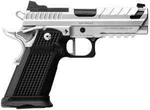 Fusion Firearms XP9C XF Pro 9mm Luger 17+1 4" Black Tennifer Fluted Glock Compatible Barrel Chrome Optic Cut/Serrated/Window Cut Aluminum Slide Chrome Aluminum Frame w/Beavertail & Picatinny Rail Interchangeable Panels Grip