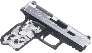 Fusion Firearms XF9C XF Pro 9mm Luger 15+1 4" Black Tennifer Fluted Glock Compatible Barrel Chrome Optic Cut/Serrated/Window Cut Aluminum Slide Chrome Aluminum Frame w/Beavertail & Picatinny Rail Interchangeable Panels Grip