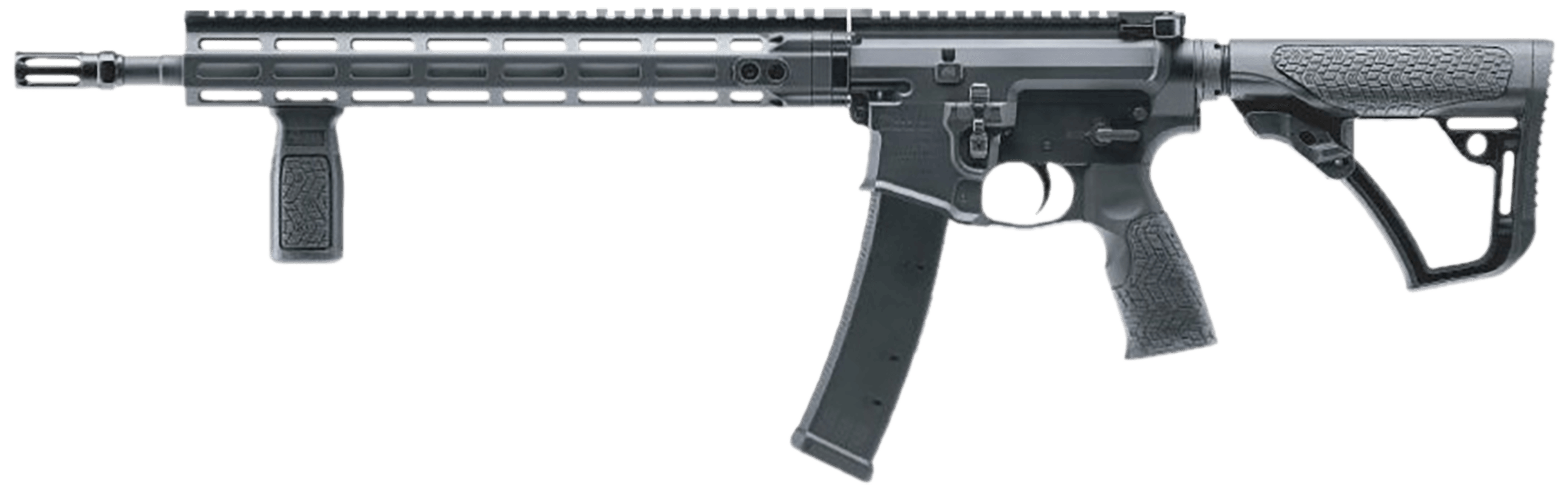 Daniel Defense 0218919089 PCC 916 9mm Luger 20+1 16" Black Phosphate Heavy Threaded Barrel Black Cerakote Picatinny Rail Stainless Steel Receiver 13.50" M-LOK Handguard DD Buttstock Black Polymer Black Polymer Grip Ambidextrous