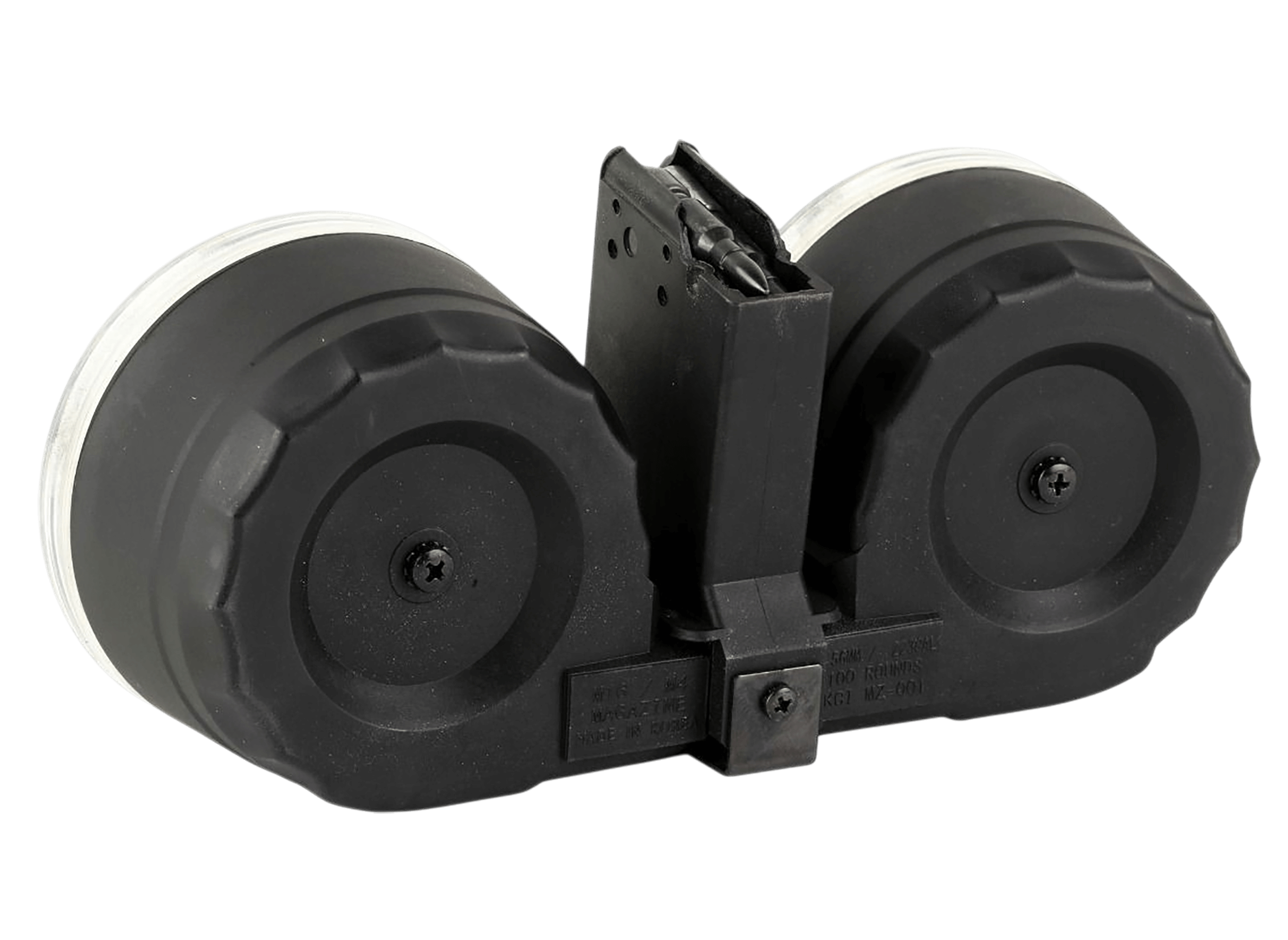 Kci Usa Inc KCIMZ067 AK 100rd Drum 223 Rem/5.56 NATO Fits AK Platform Black