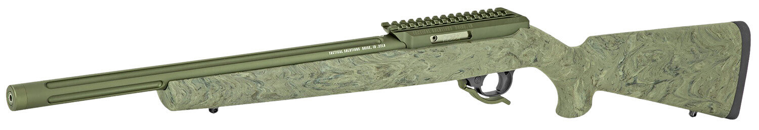 Tactical Solutions ATE2MODBHGGRN X-Ring VR Gen2 22 LR Matte OD Green Barrel & Receiver Hogue OverMolded Ghillie Green Synthetic Stock - Image 3