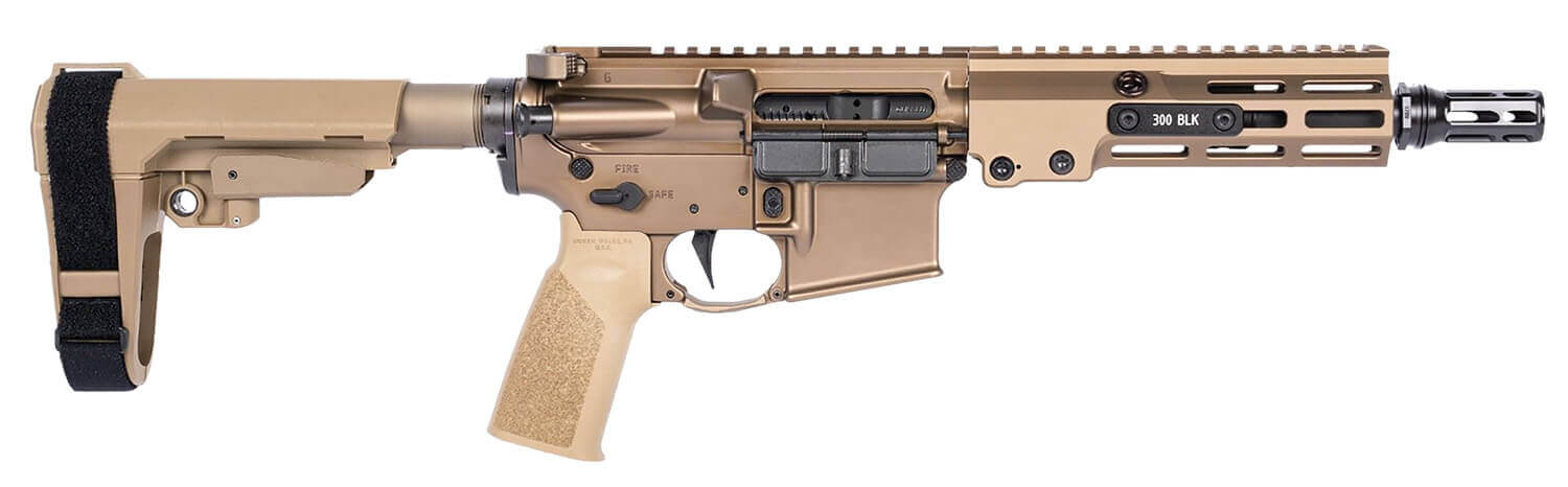 Geissele Automatics 08518S Super Duty MOD1 300 Blackout 8" Black Threaded Barrel Flat Dark Earth Receiver w/Picatinny Rail Flat Dark Earth Synthetic SB Tactical SBA3 Brace FDE A17 Grip - Image 2