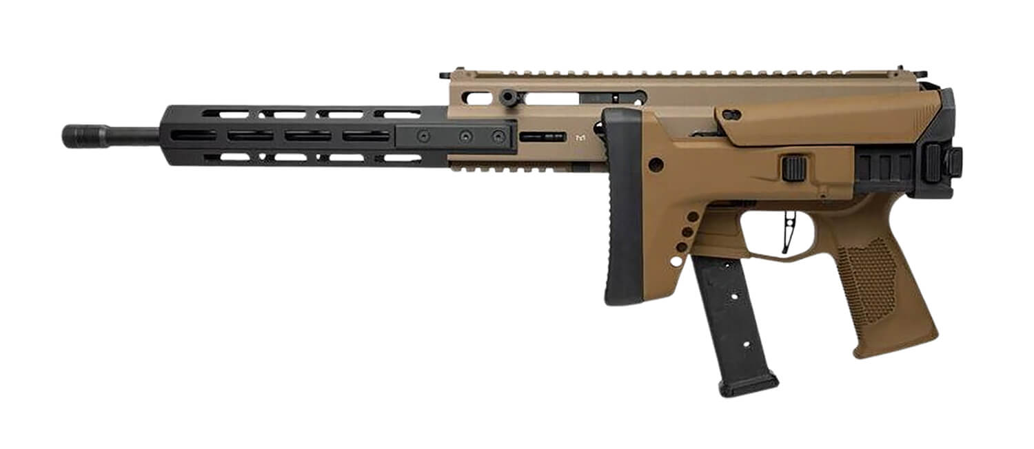 Global Ordnance LLC 810091158029 Grand Power Stribog SP9A3G 9mm Luger 16″ Black Barrel Flat Dark Earth Receiver Polymer Stock & Grip Global Ordnance LLC 810091158029 Grand Power Stribog SP9A3G 9mm Luger 16″ Black Barrel Flat Dark Earth Receiver Polymer Stock & Grip